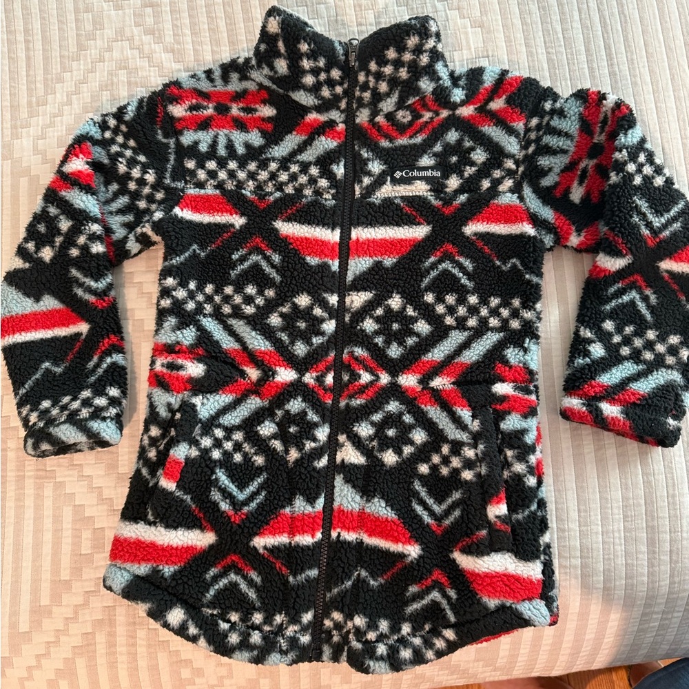Columbia Kids Sherpa fleece jacket.  Size S (7/8)